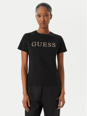 Guess Guess T-Shirt V6RI20 J1314 Czarny Regular Fit