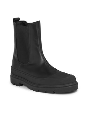 Calvin Klein Calvin Klein Členková obuv s elastickým prvkom Chelsea Boot High HM0HM01215 Čierna