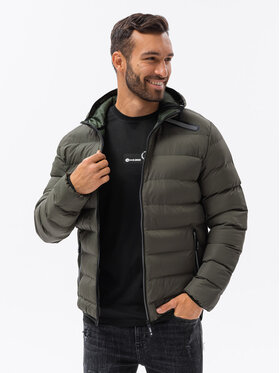 Ombre Ombre Bunda pro přechodné období C451 Khaki Regular Fit