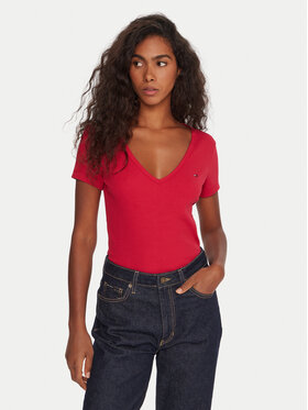 Tommy Jeans Tommy Jeans T-Shirt Essential DW0DW17385 Rosa Slim Fit