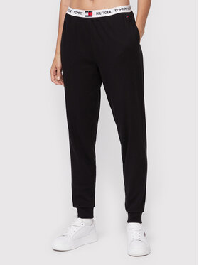 Tommy Hilfiger Tommy Hilfiger Pyžamové nohavice UW0UW02274 Čierna Regular Fit