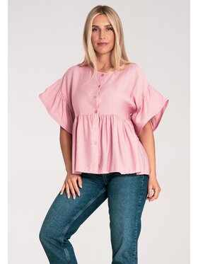 FIGL FIGL Bluzka M1211 Różowy Regular Fit