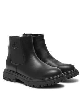 Calvin Klein Jeans Škornji Chelsea Boot V3X5-81097-1355 S Črna