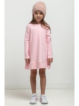 Tessita Tessita Sukienka dzianinowa SUKIENKA MMD36_4_98 Różowy Basic Fit