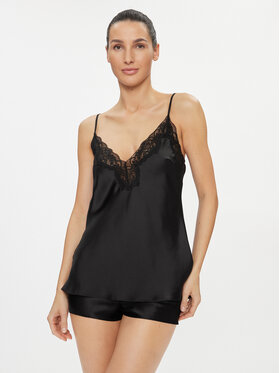 Selmark Selmark Μπλούζα πιτζάμας Gabrielle 61061 Μαύρο Regular Fit