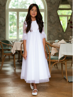 SLY SLY Sukienka 4SM-02A Biały Comfortable Fit
