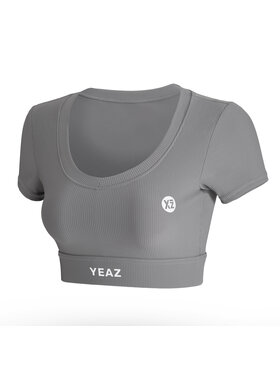 Yeaz Yeaz T-Shirt CLUB LEVEL T-Shirt Szary Slim Fit