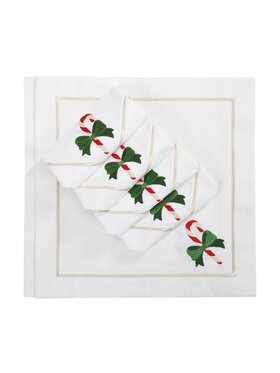 Roseberry Home Roseberry Home Serwetki Candy Cane Panama Biały