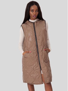 Perso Perso Kurtka damska BLE225302F Brązowy Regular Fit