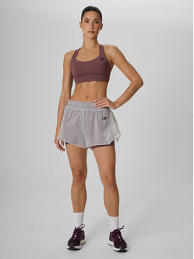 4F 4F Szorty sportowe MISSION M Brązowy Slim Fit