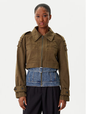 Desigual Desigual Джинсова куртка Tropez 25WWEW54 Зелений Regular Fit