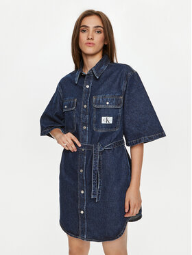 Calvin Klein Jeans Calvin Klein Jeans Jeans obleka Utility J20J224748 Mornarsko modra Regular Fit