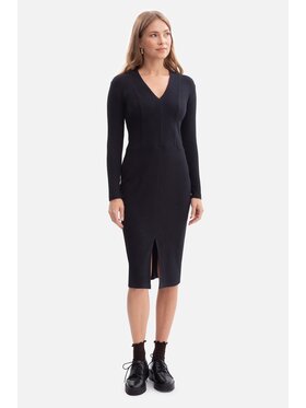 BeWear BeWear Sukienka dzianinowa b307 Czarny Baggy Fit