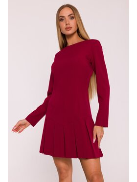 Made of Emotion Made of Emotion Sukienka wieczorowa M872 Bordowy Modern Slim Fit