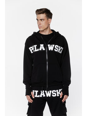 Pilawski Pilawski Bluza BLUZA ROZPINANA NAPIS MĘSKA Czarny Oversize
