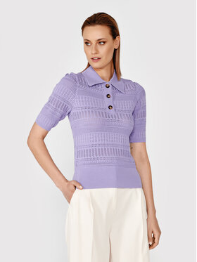 Simple Simple Блуза SWD032 Виолетов Slim Fit