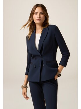 Oltre Oltre Marynarka Q782R004561N034 Niebieski Slim Fit