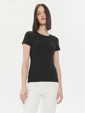 4F 4F T-shirt 4FWSS24TTSHF1161 Crna Slim Fit
