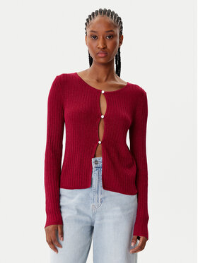 Morgan Morgan Cardigan 252-MIZOR Rosso Slim Fit