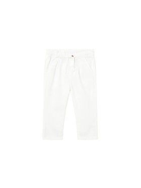 Mayoral Mayoral Pantaloni di tessuto 1523 Bianco Relaxed Fit