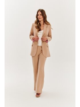 NAOKO NAOKO Spodnie materiałowe Vintage Moccha Brązowy Regular Fit