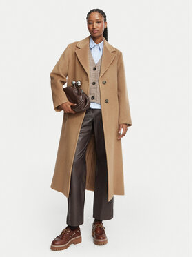 Weekend Max Mara Weekend Max Mara Palton de lână Bronte 2625016112 Maro deschis Regular Fit