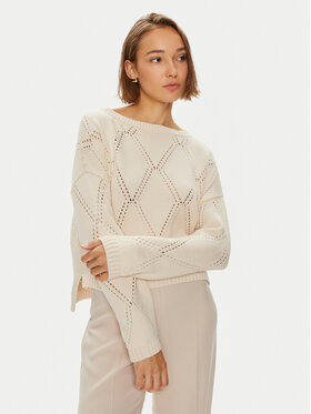 Weekend Max Mara Weekend Max Mara Pulover Abbozzi 2425366161 Écru Standard Fit