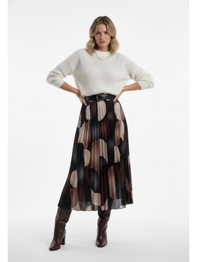 FIGL FIGL Spódnica plisowana M1253 Czarny A-Line Fit