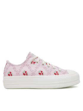 Converse Converse Tornacipő Chuck Taylor All Star Lift Platform Rose Cross Stitch A13660C Rózsaszín