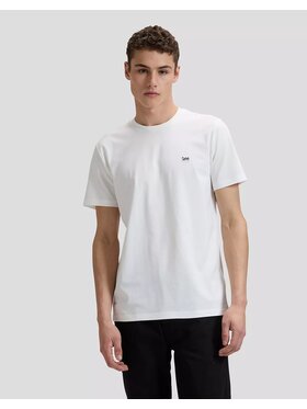 Lee Lee T-Shirt SS PATCH LOGO TEE Biały Regular Fit