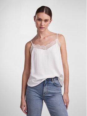 Pieces Pieces Top 17132739 Biela Regular Fit