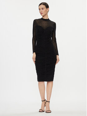 Nissa Nissa Kokteilikleit RS14476 Must Slim Fit