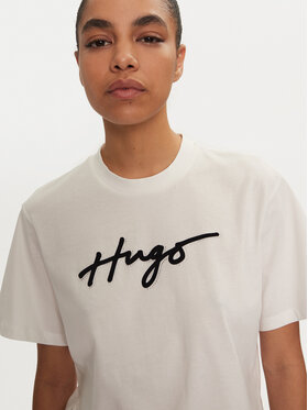 Hugo T-shirt 50528585 Écru Regular Fit