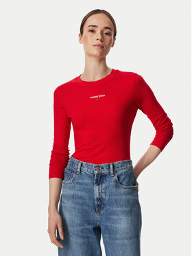 Tommy Jeans Tommy Jeans Palaidinė Classic Logo DW0DW23248 Raudona Slim Fit