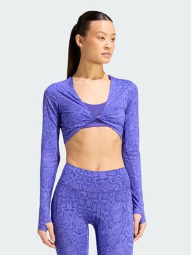adidas adidas Φανελάκι τεχνικό Primelift Workout Snake Twist Reversible Long Sleeve T-Shirt KT4022 Μωβ Slim Fit