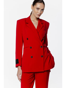 Pilawski Pilawski Marynarka MARYNARKA CZERWONA DAMSKA Czerwony Slim Fit