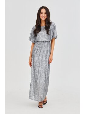 NAOKO NAOKO Večerní šaty Starlight Stříbrná Regular Fit