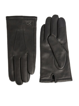 Calvin Klein Calvin Klein Мъжки ръкавици Gs Ck Metal Gloves Leather W/Box K50K511020 Черен