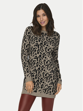 ONLY ONLY Sukienka dzianinowa Jenni 15321988 Beżowy Regular Fit