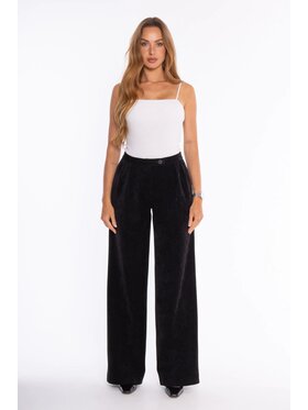 Made of Emotion Made of Emotion Spodnie materiałowe M932 Czarny Wide Leg
