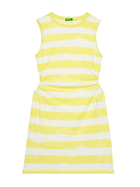 United Colors Of Benetton United Colors Of Benetton Sukienka letnia 3SL3CV013 Żółty Regular Fit