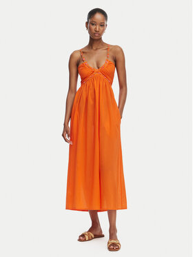 Selmark Selmark Poletna obleka BO696 Oranžna Relaxed Fit