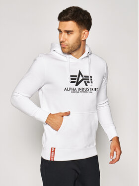 Alpha Industries Alpha Industries Felpa Basic Hoody 178312 Bianco Regular Fit
