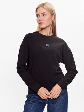 Tommy Jeans Tommy Jeans Mikina DW0DW16138 Černá Boxy Fit