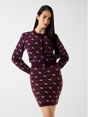 Guess Guess Kardigán 167535 Bordová Classic Fit