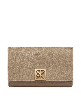 Calvin Klein Calvin Klein Peněženka Emblem Hw Pebble Snap Cardholder LV04F1127G Béžová