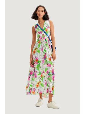 Desigual Desigual Sukienka wieczorowa VEST PRAGA Biały To Fit