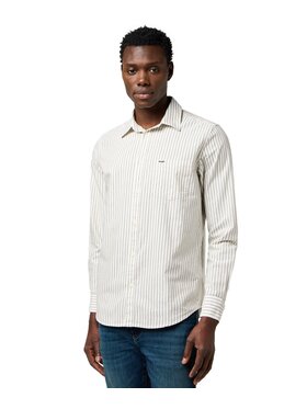 Wrangler Wrangler Camicia 112371616 Crema Regular Fit