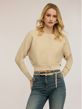 Motivi Motivi Sweter M077W003766N002 Kremowy Regular Fit