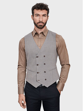 Evenemen Evenemen Kamizelka garniturowa BOSTON S9662 COL.4 Szary Slim Fit